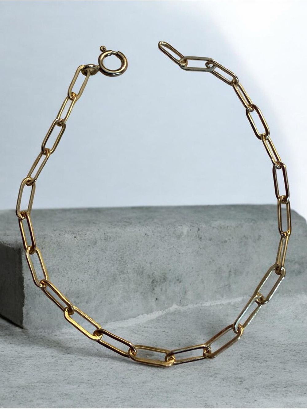 Gold Filled Paperclip Chain Bracelet - Women Jewelry